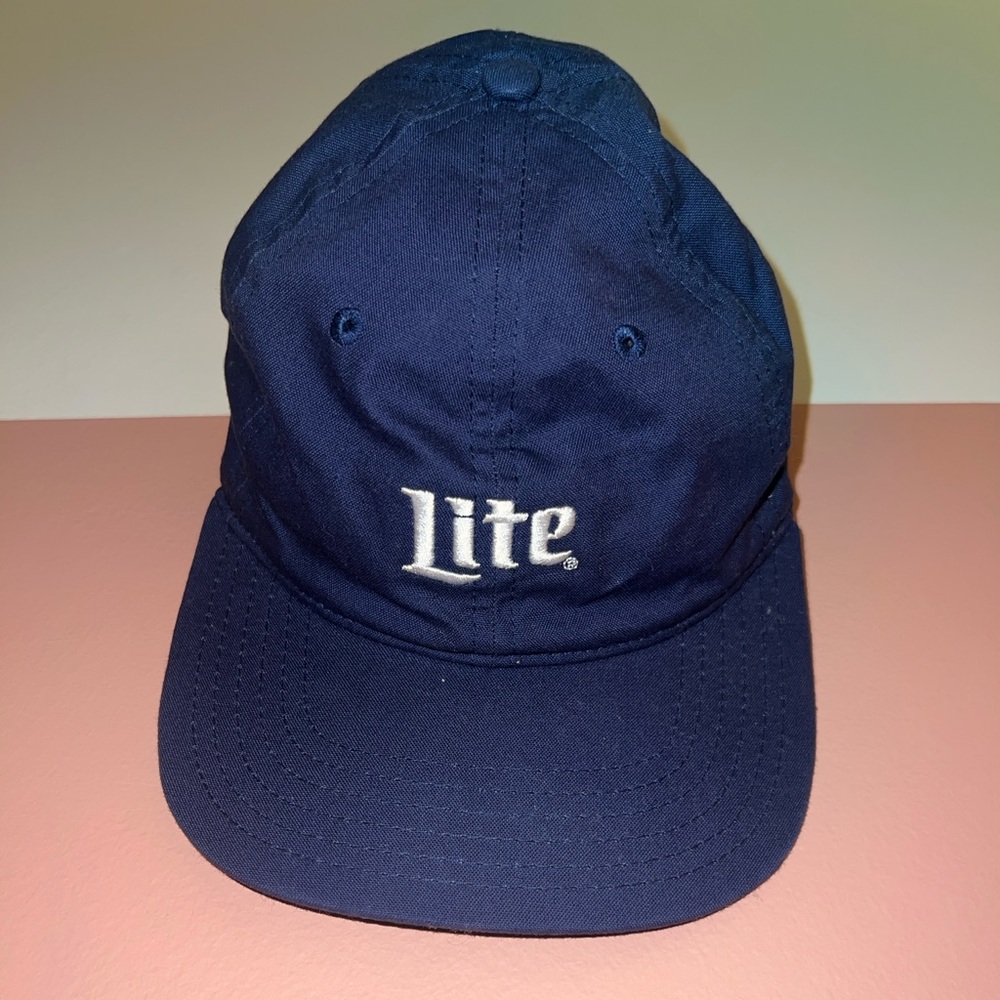 Miller Lite Beer Navy Blue Baseball Cap. Like New.